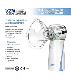VZN Mesh Nebulizatör | Taşınabilir, Şarjlı & Ayarlanabilir Kademe
