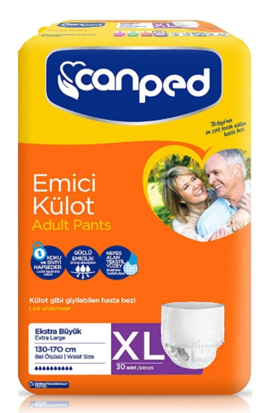 Canped Emici Külot Hasta Bezi XLarge | 30’lu Paket
