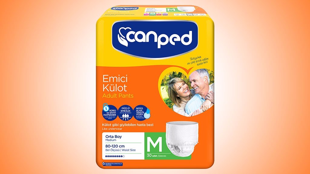 Canped Emici Külot Hasta Bezi Medium | 30’lu Paket