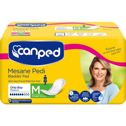Canped Kadın Mesane Pedi Medium | 12’li Paket Konforlu Kullanım