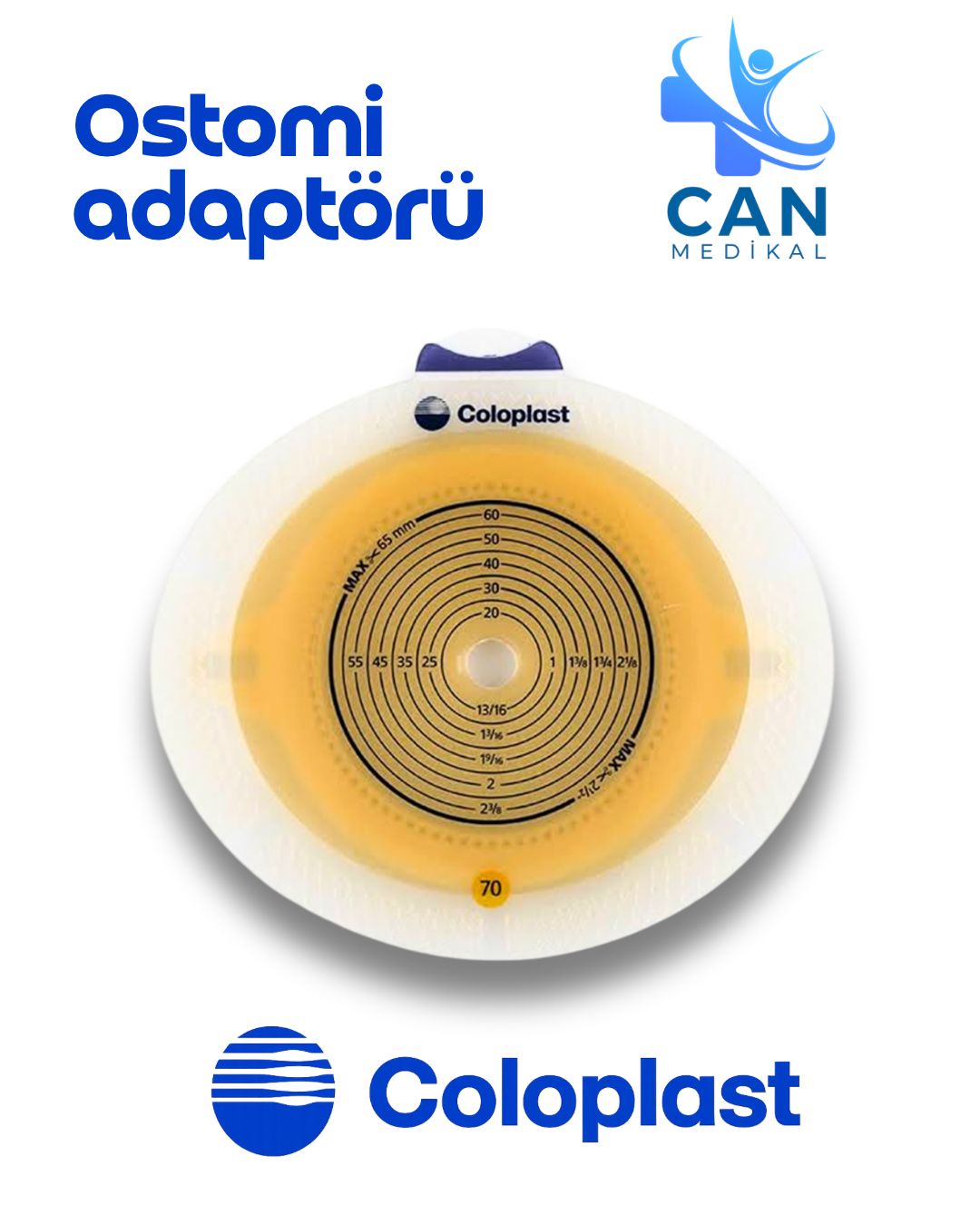 Coloplast Ostomi Adaptör Taban Plakası | 70MM 5’li Kutu 100451