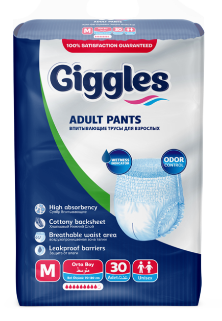 Giggles Emici Külot Medium Jumbo 30’lu | Konforlu & Güvenli