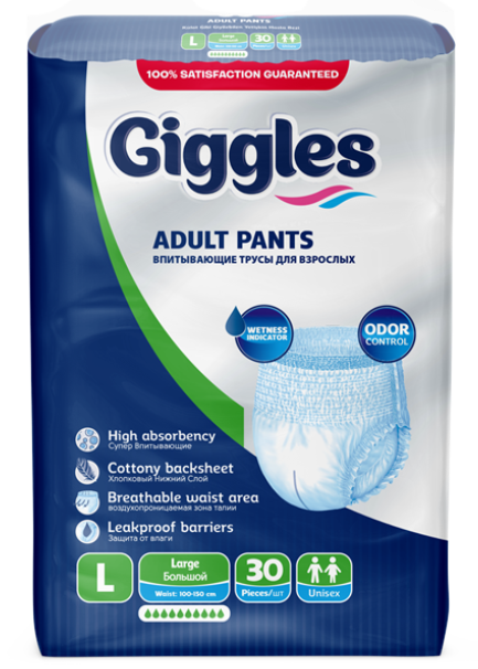 Giggles Emici Külot Jumbo Large 30’lu | Konforlu & Güvenli