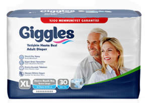 Giggles Yetişkin Hasta Bezi Jumbo XLarge 30’lu | Konforlu & Güvenli