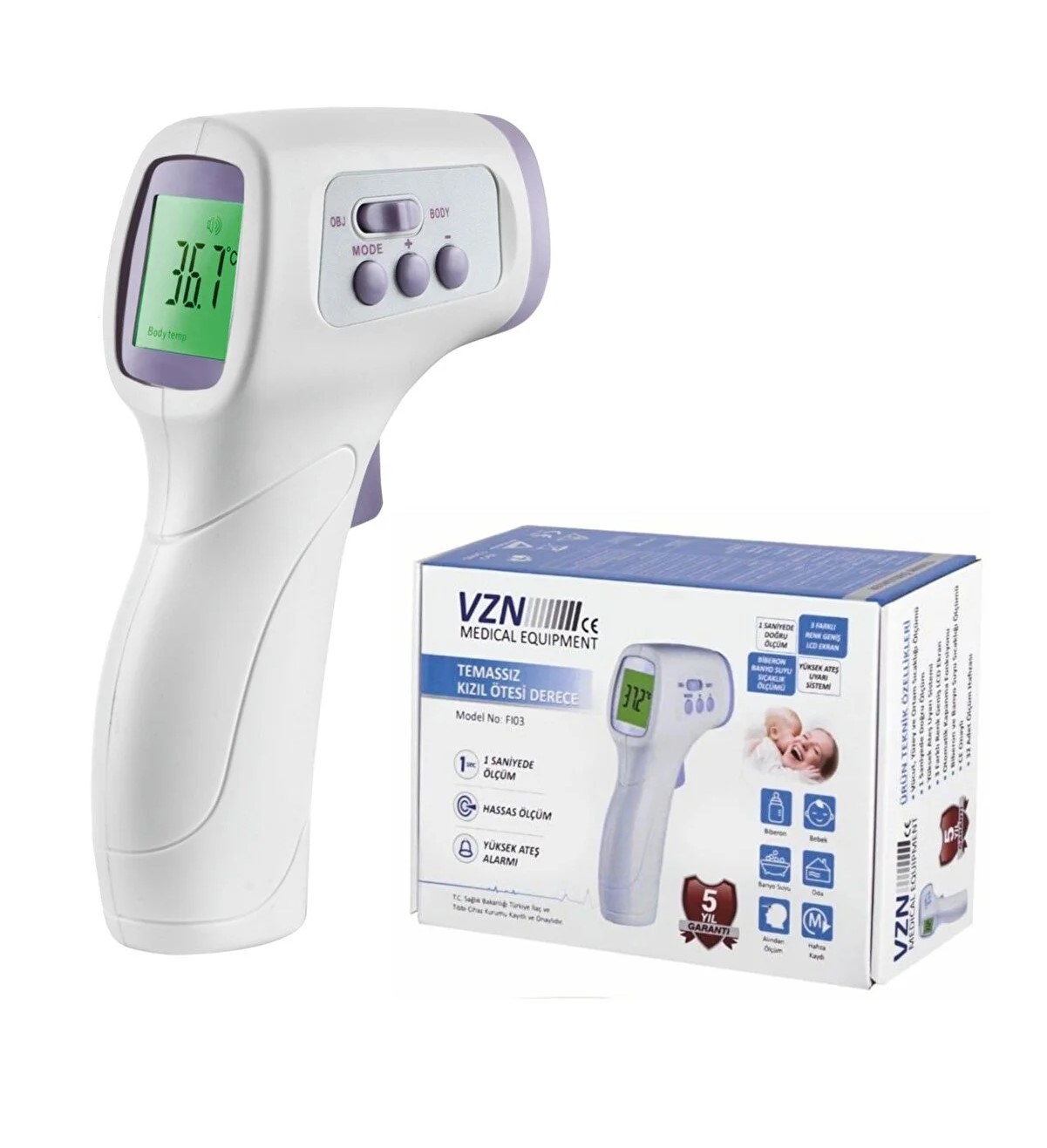 VZN Temassız Ateş Ölçer | Hızlı, Hassas & Hijyenik Ölçüm
