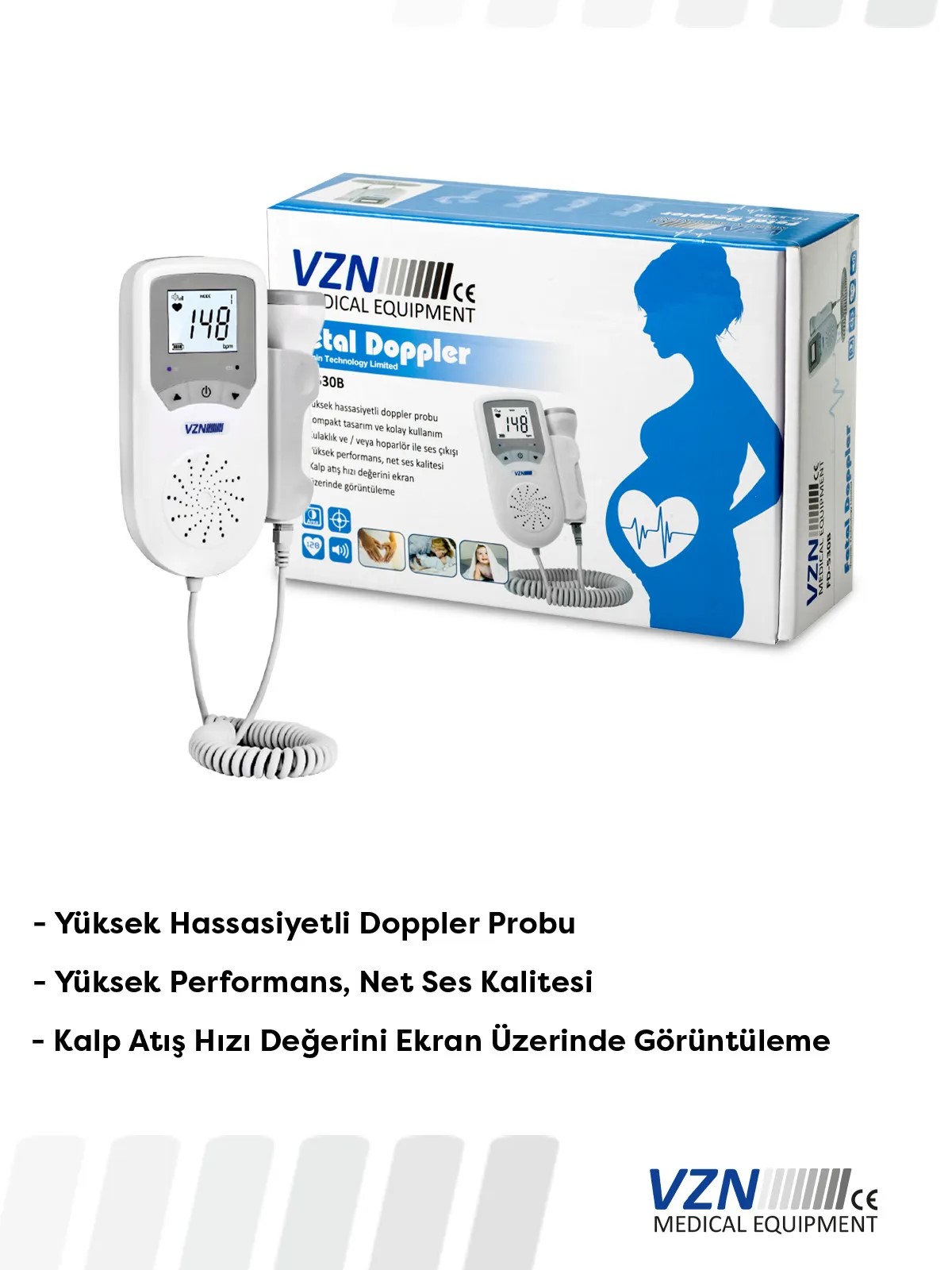 VZN Fetal Doppler | Bebeğin Kalp Atışını Güvenle Dinleyin